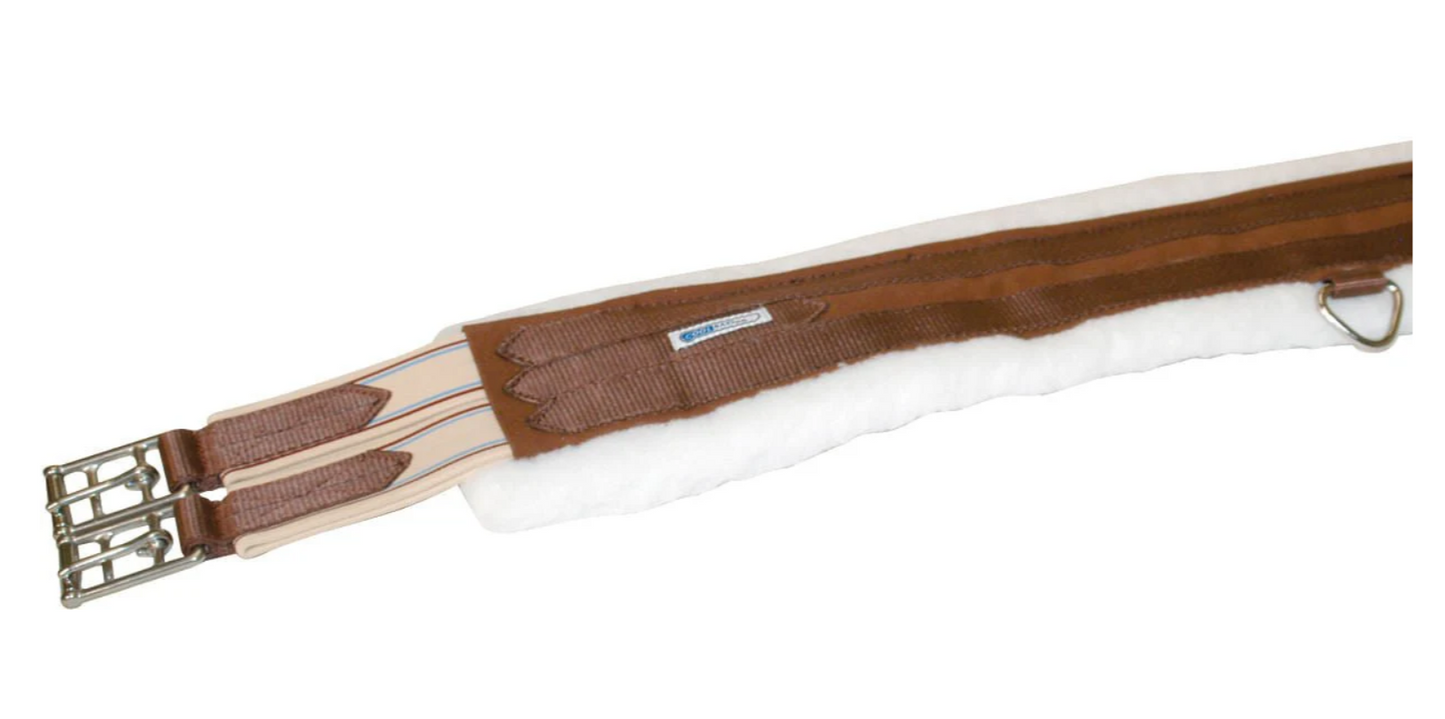 Lettia CoolMax Fleece Lined Girth, Brown