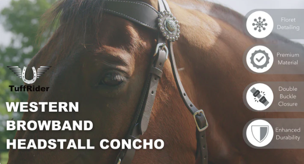 TuffRider Western Browband Concho Headstall