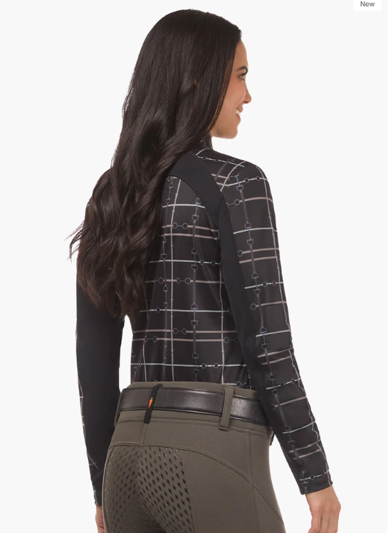 First Level Quarter Zip Stretch Fleece Tech Top - Print