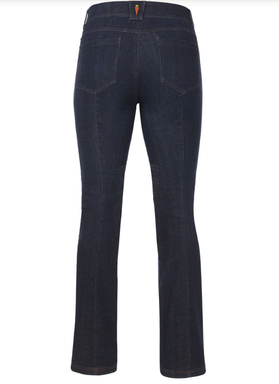 Stretch Denim Silicone Knee Patch Bootcut Riding Pant - Tall