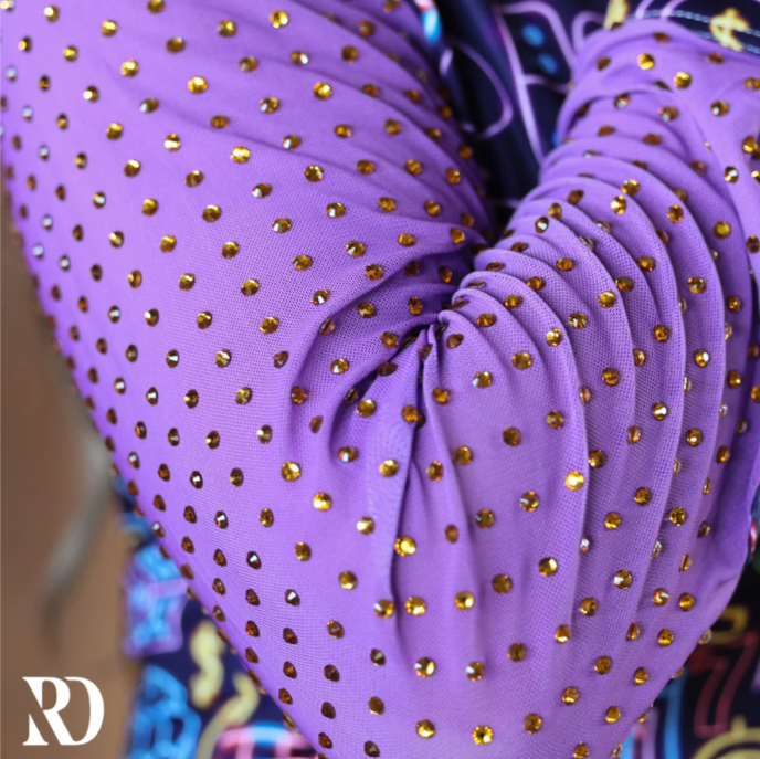 NEON LIGHTS MESH SLEEVE PERFORMANCE RODEO SHIRT